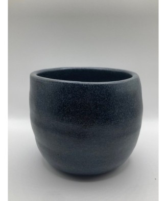 VASE EN GRES NOIR BLACK GRANIT